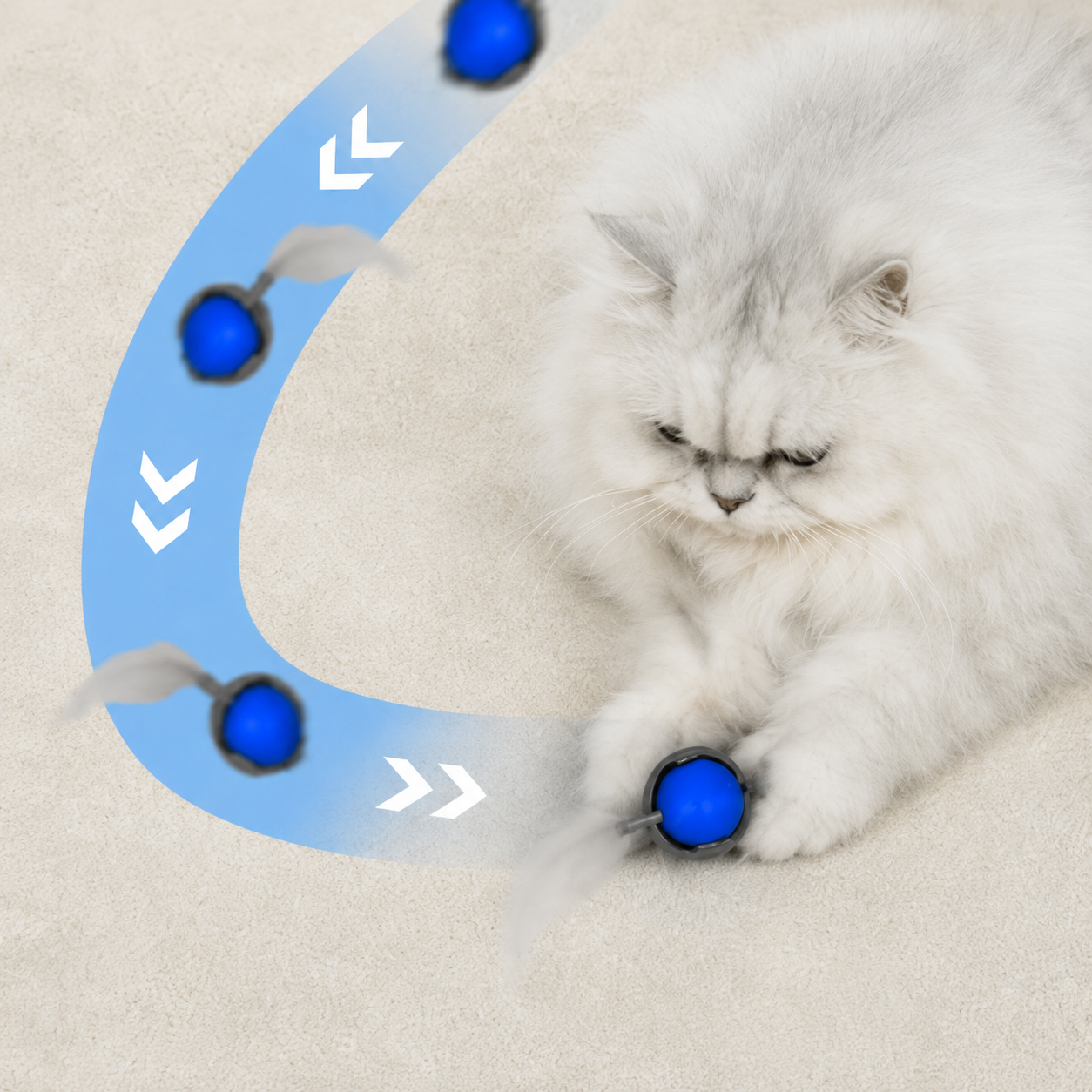 Balle interactive pour chat