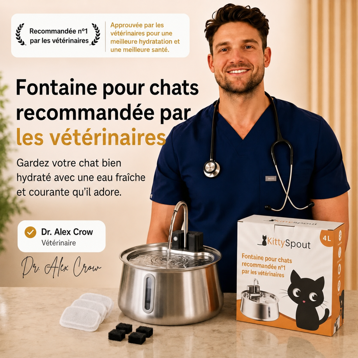 La toute première fontaine colorée 100 % en acier inoxydable