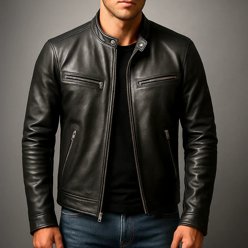 VESTE MOTARD CLASSIQUE POUR HOMME