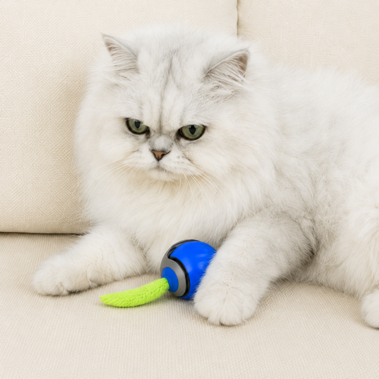 Balle interactive pour chat