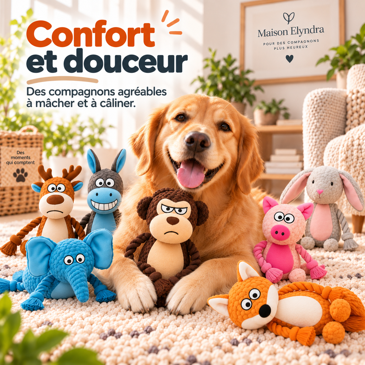 Jouet pour chien indestructible avec garantie de remplacement de 365 jours